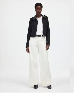 NWT Madewell White Superwide-Leg Airy Jeans